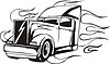 Vector clipart: truck flame