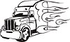 Vector clipart: truck flame