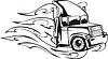 Vector clipart: truck flame