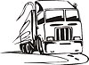 Vector clipart: truck flame