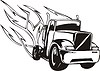 Vector clipart: truck flame