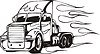 Vector clipart: truck flame