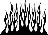 Vector clipart: vertical flame