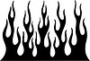 Vector clipart: vertical flame