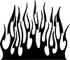 Vector clipart: vertical flame