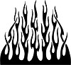 Vector clipart: vertical flame