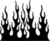 Vector clipart: vertical flame