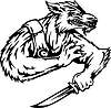 Vector clipart: werewolf tattoo