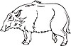 Vector clipart: wild boar