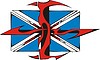 Vector clipart: Union Jack tribal tattoo