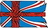 Vector clipart: Union Jack tribal tattoo