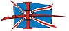 Vector clipart: Union Jack tribal tattoo