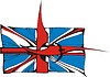 Vector clipart: Union Jack tribal tattoo