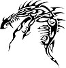 Vector clipart: dragon tattoo