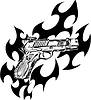 Vector clipart: pistol flame tattoo