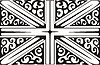 Vector clipart: Union Jack ornamental pattern