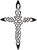 Vector clipart: tribal cross tattoo
