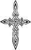 Vector clipart: tribal cross tattoo