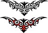 Vector clipart: symmetrical tattoo