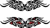 Vector clipart: symmetrical tattoo