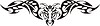 Vector clipart: symmetrical monster tattoo