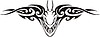 Vector clipart: symmetrical monster tattoo