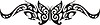 Vector clipart: symmetrical butterfly tattoo