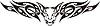 Vector clipart: symmetrical monster tattoo