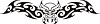 Vector clipart: symmetrical monster tattoo