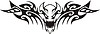 Vector clipart: symmetrical monster tattoo