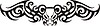 Vector clipart: symmetrical monster tattoo