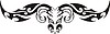 Vector clipart: symmetrical monster tattoo