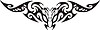 Vector clipart: symmetrical monster tattoo