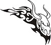 Vector clipart: animal flame tattoo