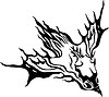 Vector clipart: animal flame tattoo