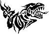 Vector clipart: dragon flame