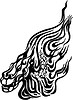 Vector clipart: monster flame tattoo