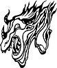 Vector clipart: monster flame tattoo