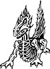 Vector clipart: monster flame tattoo