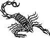 La llama del tatuaje del escorpión | Ilustración vectorial