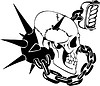 Vector clipart: skull tattoo