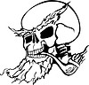 Vector clipart: smoking skull