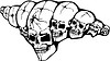 Vector clipart: skull tattoo