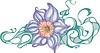 Vector clipart: tribal flower tattoo