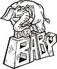 Vector clipart: baby (graffiti)