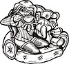 Vector clipart: drinking girl