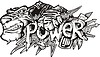 Vector clipart: power (graffiti)