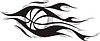 Vector clipart: basketball flame