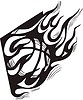 Vector clipart: basketball flame