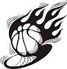 Vektor Cliparts: Basketball Flamme